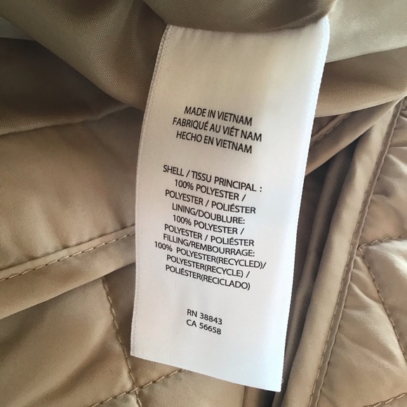 Ralph Lauren quilted crested logo jacket tan XL - Picture 9 of 9